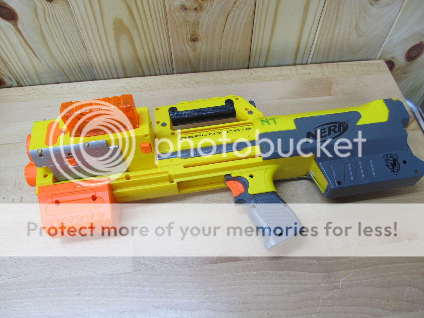 nerf gun cs-6 deploy yellow/orange/black/standard w/ 2 vests and